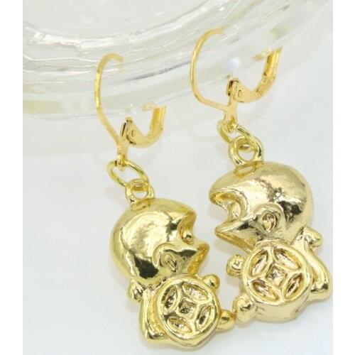 Wholesale price hot sale new fashion Bohemia style 13*25mm lucky monkey shape drop dangle earrings for women fine jewelry B2662