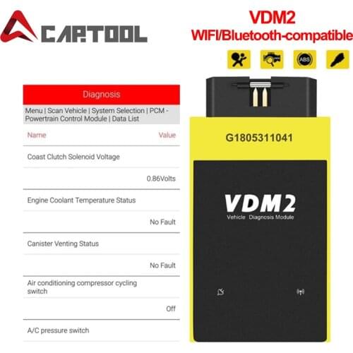 Original UCANDAS diagnostic tool VDM II Wifi & Bluetooth-compatible Scanner VDM2 V5.2 Support Multi-Language and Android System