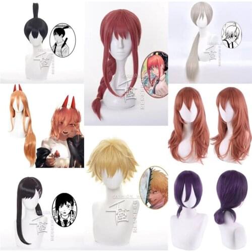 Makima Chainsaw Man Wig Denji Reze Angel Devil Hayakawa Hair Cosplay Wig Anime Role Play Halloween Hair Synthetic