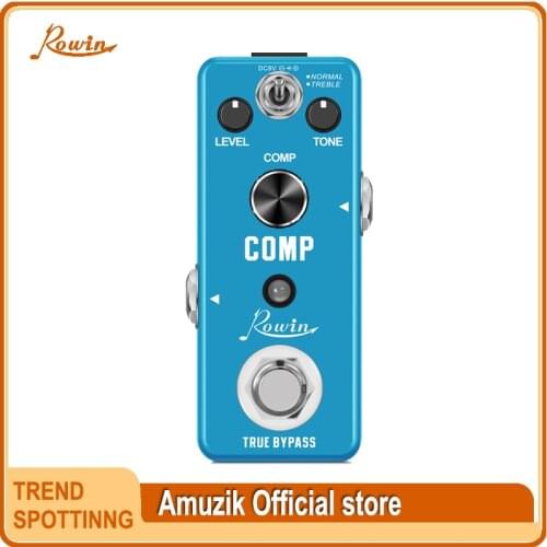 Rowin LEF-333 Guitar Compressor Pedal Digital Comp Effect Pedals For Electric Guitar Classic Studio Grade Compressors