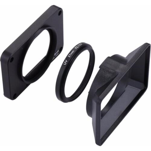 PULUZ for Sony RX0 Aluminum Alloy Front Panel + 37mm UV Filter Lens + Lens Sunshade with Screws and Screwdrivers