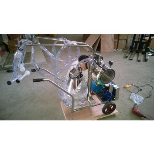 Portable Goat Milker Milking Two Goats at the same time