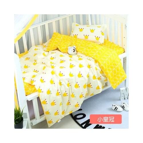 With filling! Crown top quality Baby Bedding Set Infant Cot Sheets Boys Girls ,Duvet/Sheet/Pillow