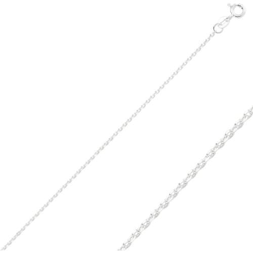 Silver 925 Sterling 40 Micron Tıraşlı Forse Chain Necklace
