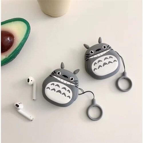 Cute 3D Cover For Apple Airpods 1 2 Case Soft Silicone Earphone Case Totoro Bluetooth Wireless Protective Case For Airpods Pro 3