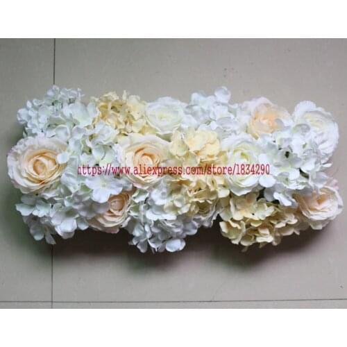 TONGFENG 10pcs/lot wedding decorative artificial silk rose flowers runner wedding stage decoration flower wall backdrop