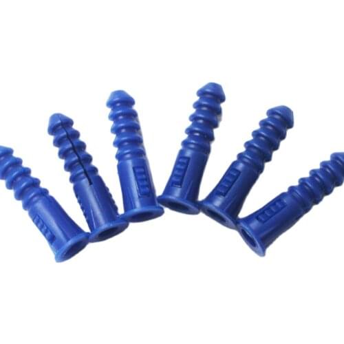 High Quality Wholesale 6.4x30mm Ribbed Plastic Anchor Wall Plastic Expansion Pipe Tube Plugs