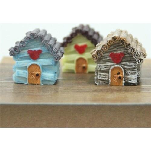 1 pcs Mini Small House Cottages DIY Toys Crafts Figure Ornament Landscape garden suppliesHome decorations, childrens toys
