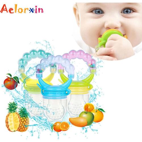 1Pcs Fresh Food Nibbler Baby Pacifiers Feeder Kids Fruit Feeder Nipples Feeding Safe Baby Supplies Nipple Teat Pacifier Bottles
