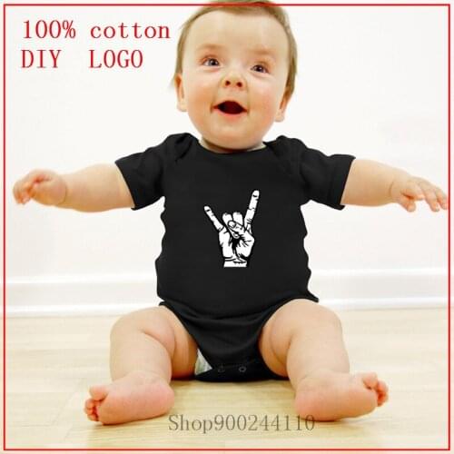 2020 Summer Infant Newborn Baby Boys Girls Cotton Bodysuits baby Rock Hand Design 100%Cotton Rompers Costumes One-Pieces