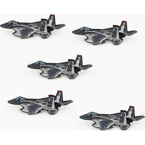 LOTS 5pcs F15 Fighter Aeroplane Aircraft Pilot Lapel Pin Badge F-15 Military fans Gifts Jewelry 4 X 1.5 CM