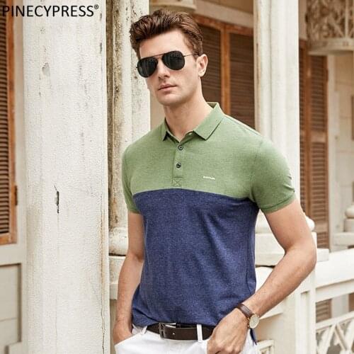 95% Cotton 5% Spandex Breathable Soft Men Polo Shirt Short Sleeve Colorfast Anti-pilling Green Quality Fashion Man Polo-shirt