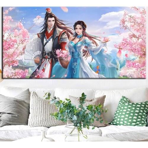Anime lovers diamond embroidery 5d round diy diamond painting full diamond mosaic cross stitch diamant painting big size,EE1522