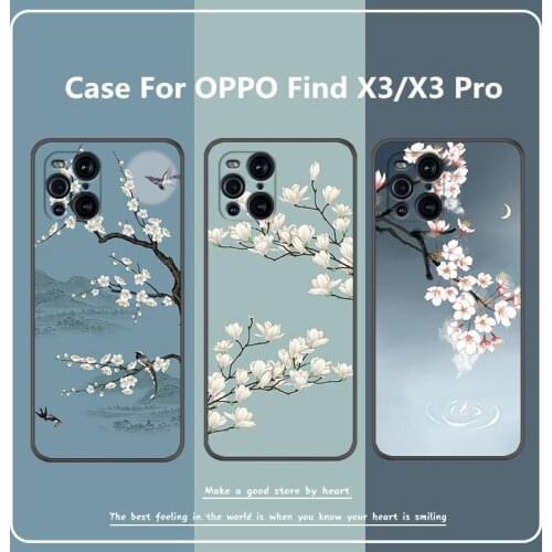 Cartoon Fish and Cat Case For OPPO Find X3/For OPPO Find X3 Pro,TPU Painted Mobile Phone Shell Lovely Color Case.8 Colors
