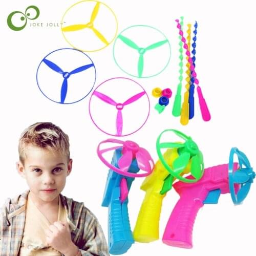 Childrens Creative Flying Toy Flying Saucer Flying Fairy Bamboo Raft Childrens Flywheel Gun The Gifts For Kids LXX