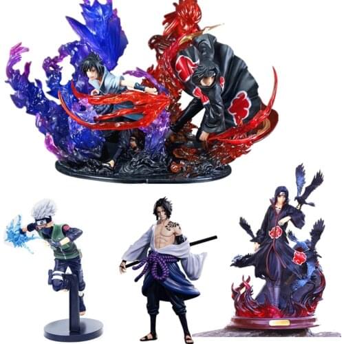 Naruto GK Action Figure Collection Shippuden Anime Model Kakashi Uzumaki Uchiha Itachi Akatsuki PVC Statue Collectible Toy Figma