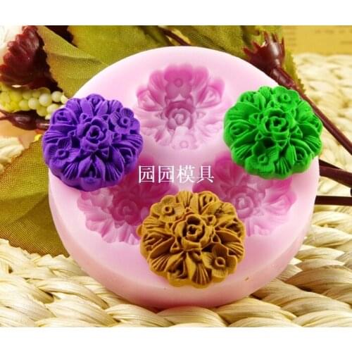 F155 Flower Silicone Fondant Mold Gum Paste Cake Decorating cake topper Mould
