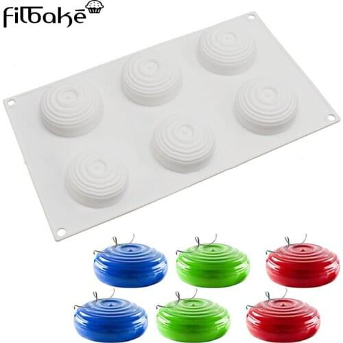 FILBAKE Wedding Cake Topper Decorating Tool 6 Holes Cake Chocolate Mold Fondant Silicone Molds for Dessert DecotratingTools