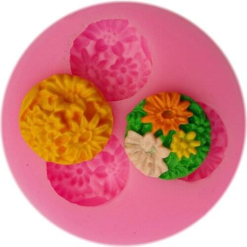 Flower Shape Silicone Cake Mold For Fondant Cake Decorating Tools Chocolate Cookie Soap Polymer Clay Resin DIY Gift Cake Tools