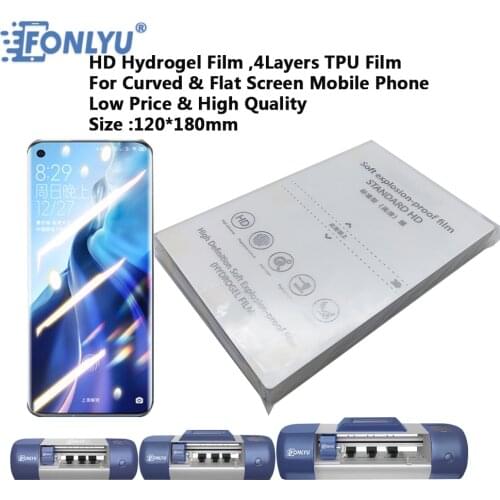 FONLYU HD Flexible Hydrogel Film For F140 F150 F200 Film Cutting Machine Telephone Screen Front Film with cutting Time
