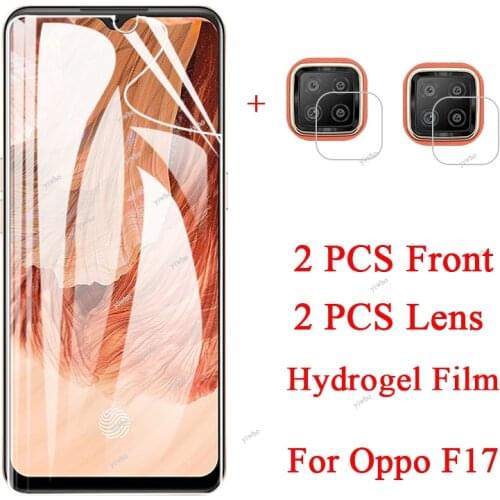 Hydrogel Film on orro opo f 17 screen protectors soft film for oppo f17 2020 oppoaf17 cph2095 6.44" camera lens protective film