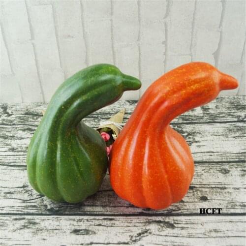 Faux fake artificial vegetables Kitchen dining room hall hotel restaurant store shop decoration simulation big curved pumpkin