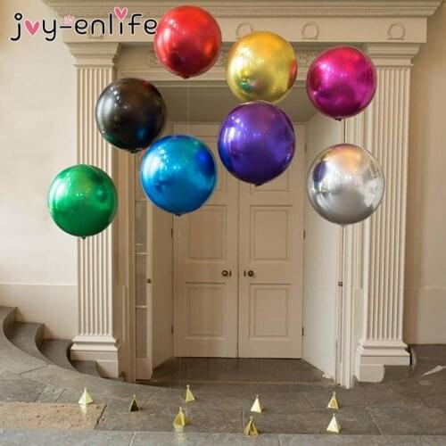 JOY-ENLIFE 1pcs 22inch Rose gold 4D Round Sphere Shaped Aluminum Foil Balloon Wedding Marriage Birthday Party Decor Supplies