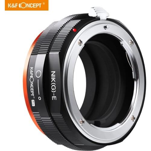 K&F Concept NEX(G)Lens Mount Adapter-E Camera with Aperture Control Ring for Nikon G Mount Lens to Sony E Series Mount Cameras