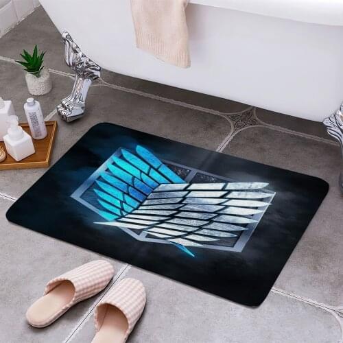 3D Survey Corps 3D Print Doormats Rectangle Non-Slip DoorMat Bedroom Kitchen Entrance Print Door rugs Dropshipping