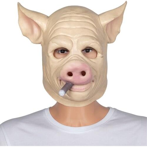 Domineering Pig Mask Animal Costume Props Halloween Cosplay Fancy Dress Party Accessories