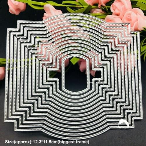 Frame Metal Cutting Dies Curves Border Metal Cutting Dies for DIY Scrapbook Cutting Die Paper Cards Embossed Dies