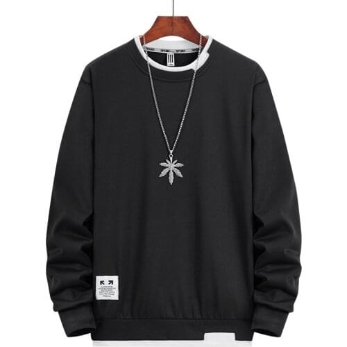 Men 2021 Autumn Sweatshirts O-neck Loose Breathable Popular Black Sweatshirts Harajuku Loose Streetwear Pullover Худи Оверсайз