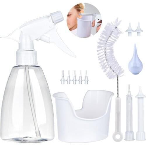 300ml Ear Wax Removal Tool Kit Ear Irrigation Washer Bottle System Ear Pick Cleaning Set With 5 Replacement Tips Bulb Syringe