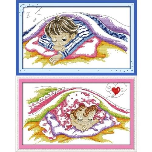 Dream Baby Cross Stitch Kits Embroidery Needlework Sets 11CT 14CT DIY DMC Chinese Cross Stitch Kits Children Room Decoration