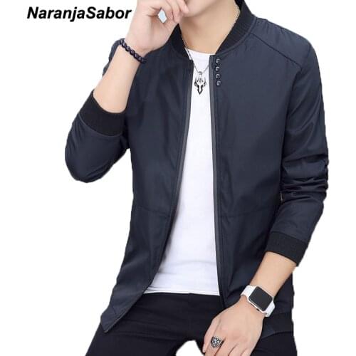 NaranjaSabor 2020 Spring Autumn Mens Jacket Bomber Jackets Male Clothes Youth Slim Pilot Flight Coat Mens Coats Baseball 4XL