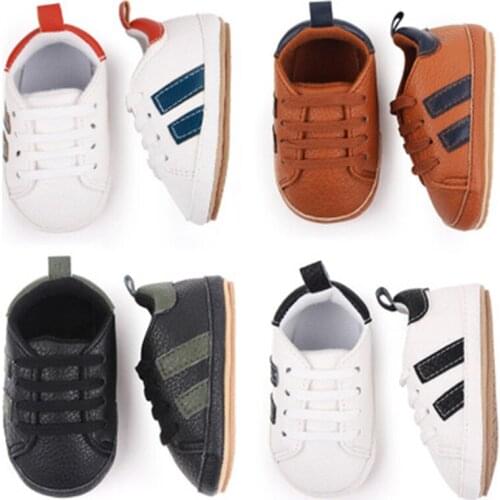 0-1 year old mens and womens baby leisure sports non-slip baby shoes, striped breathable toddler shoes