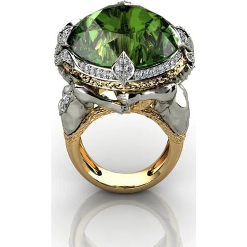 New Luxury Women Ring People Shape Cubic Zirconia Ring For Women Wedding Engagement Valentine Day Gift