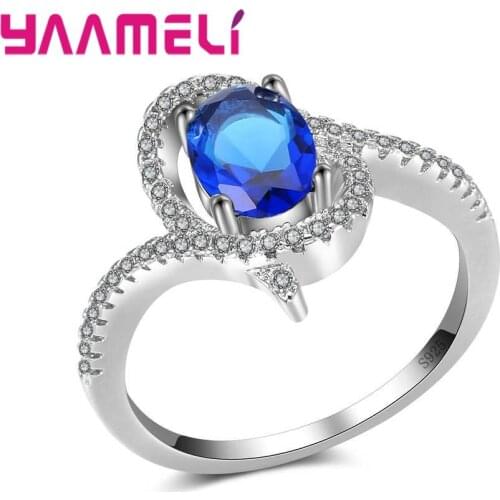 New Arrical Fashion 925 Sterling Silver Jewelry Rings Pretty Good Birthday Gifts With Shiny Cubic Zirconia Foreve Spark