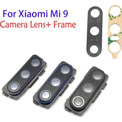New Rear Back Camera Glass Lens For Xiaomi Mi 9 Mi9 Camera Glass With Glue Adhesive