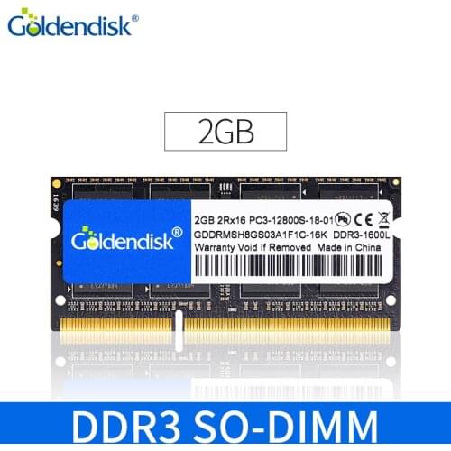 Goldendisk DDR3 2GB 1333 MHZ 1.35V Low voltage NB laptop memory