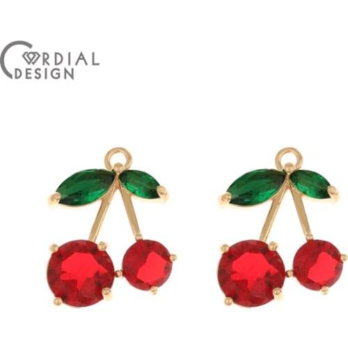 Cordial Design 50Pcs 16*20MM Jewelry Findings & Components/CZ Charms/Earrings Making/Hand Made/Jewelry Accessories/DIY Pendant