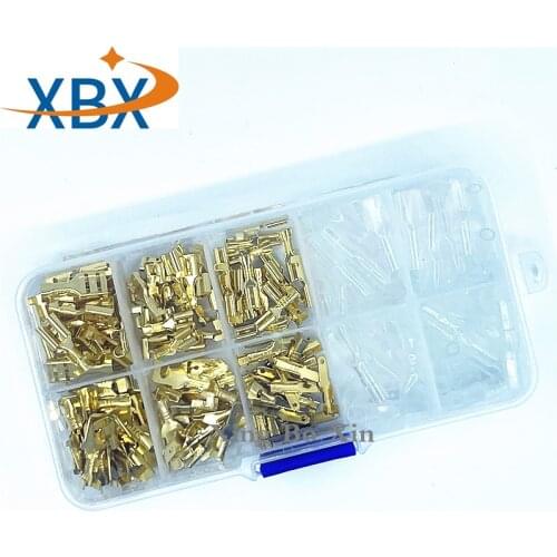 180Pcs Quick Splice 2.8mm 4.8mm 6.3mm Male and Female Wire Spade Connector Wire Crimp Terminal with Insulating Assortment