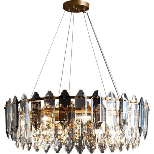 Modern Fashion Metal Chandelier Pendant Lights Luxury Luster K9 Crystal Suspension Lamp Hotel Home Decoration Lighting Fixture