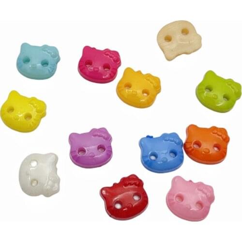 Suoja 50pcs/lot 14mm the Plastic Childrens clothing Cat Button/Sewing lots Mix