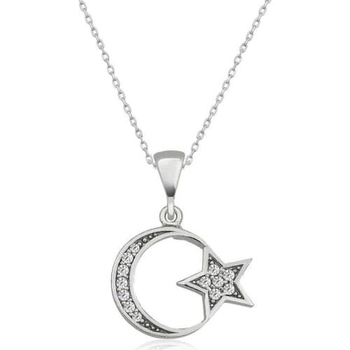 Tevuli 925 Sterling Silver Moon Star Women 'S Necklace