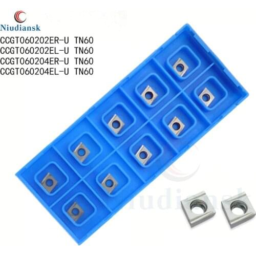 CCGT060202ER-U TN60 CCGT060202EL-U TN60 CCGT060204ER-U TN60 CCGT060204EL-U TN60 CNC Lathe Turning Blades Carbide Inserts For P M