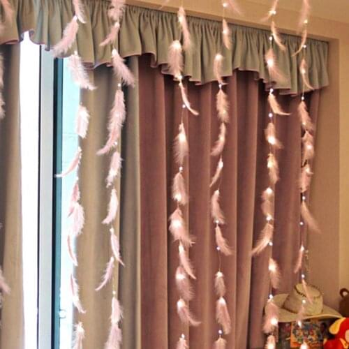 300LED Feather Curtain Light Waterproof Led Curtain String Lamp Copper Wire String Light Decoration Lights for Festival Party