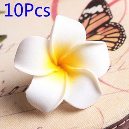 10Pcs/set Plumeria Hawaiian PE Foam Artificial Flower Headdress Flowers Egg Flowers Wedding Decoration Party Supplies New