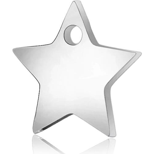 10pcs/lot 11.1*11.6mm Stainless Steel Pentagram Pendant Bracelet Charms DIY Jewelry Making Handicraft Accessories Wholesale