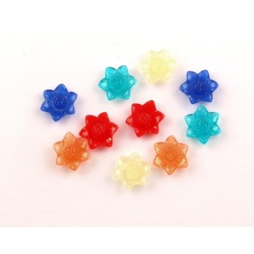 100Pcs Mixed Resin Bling Flower Decoration Crafts Beads Flatback Cabochon Scrapbooking For Embellishments Kawaii Diy Accessories